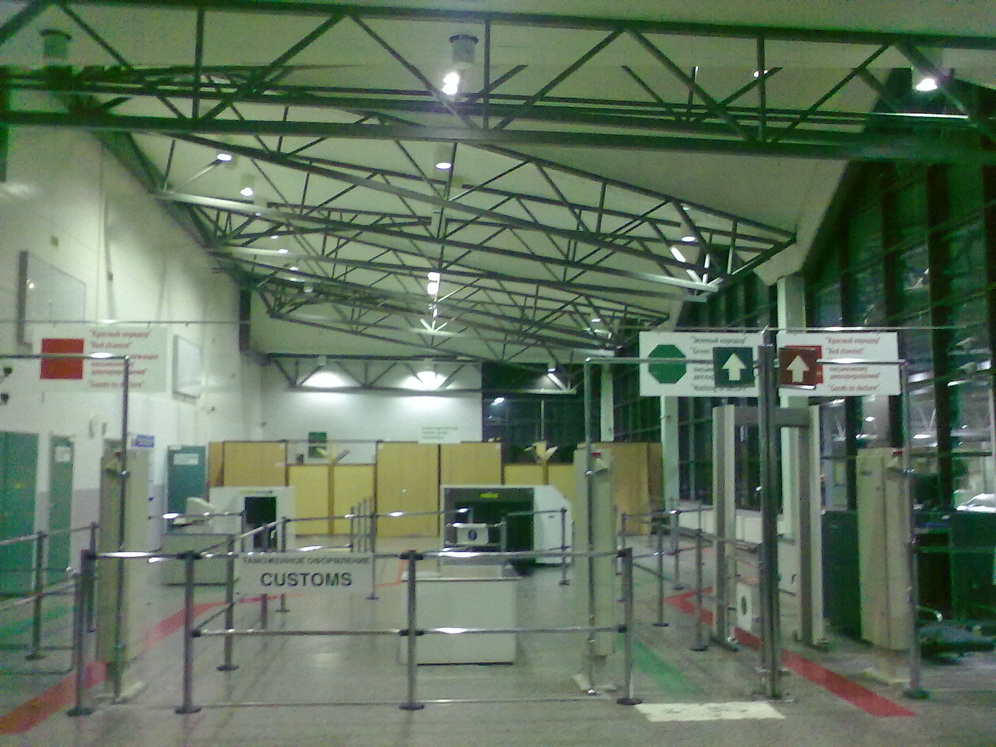 The customs terminal at Torfyanovka on the Russian side of the border opposite Finland's Vaalimaa crossing