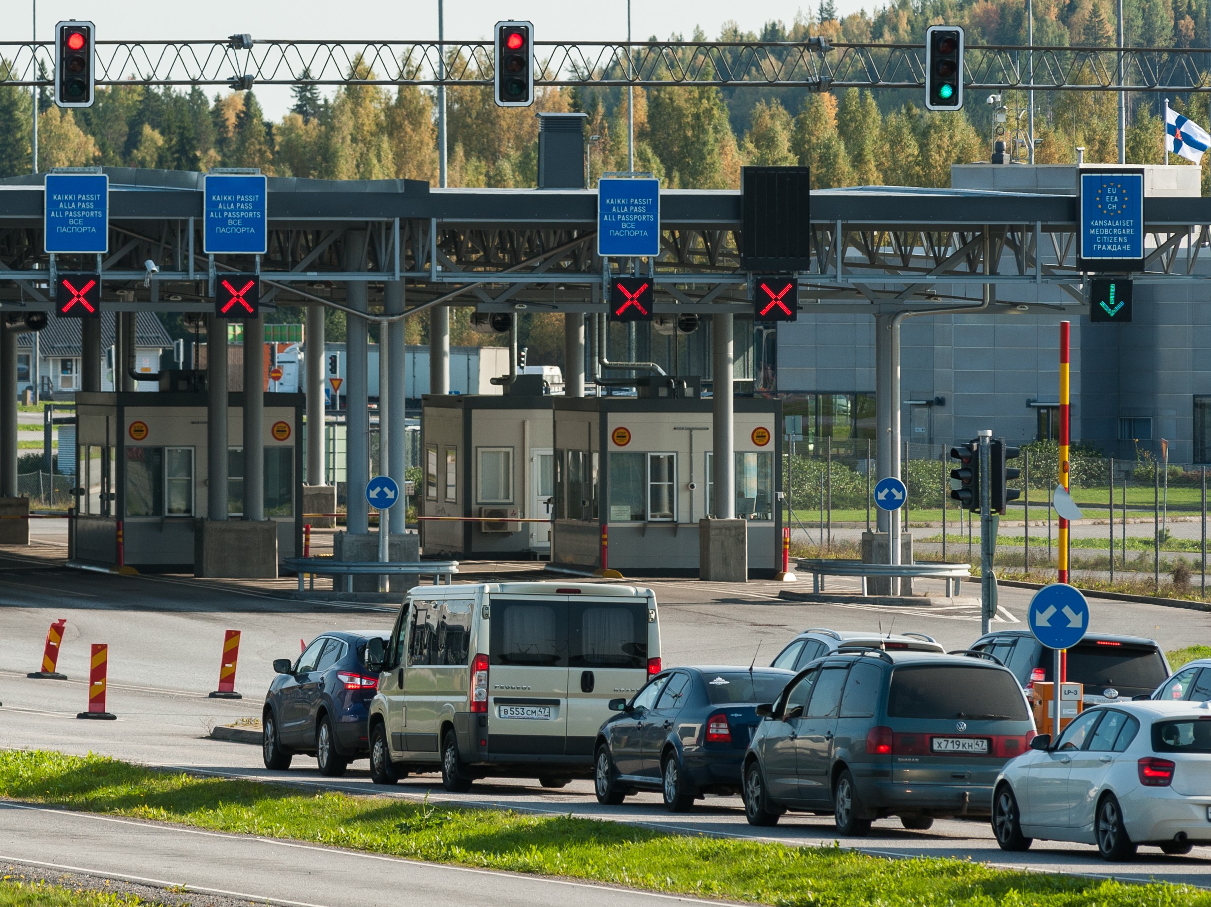 The border crossing point at Nuijamaa in south-eastern Finland, on the frontier with Russia