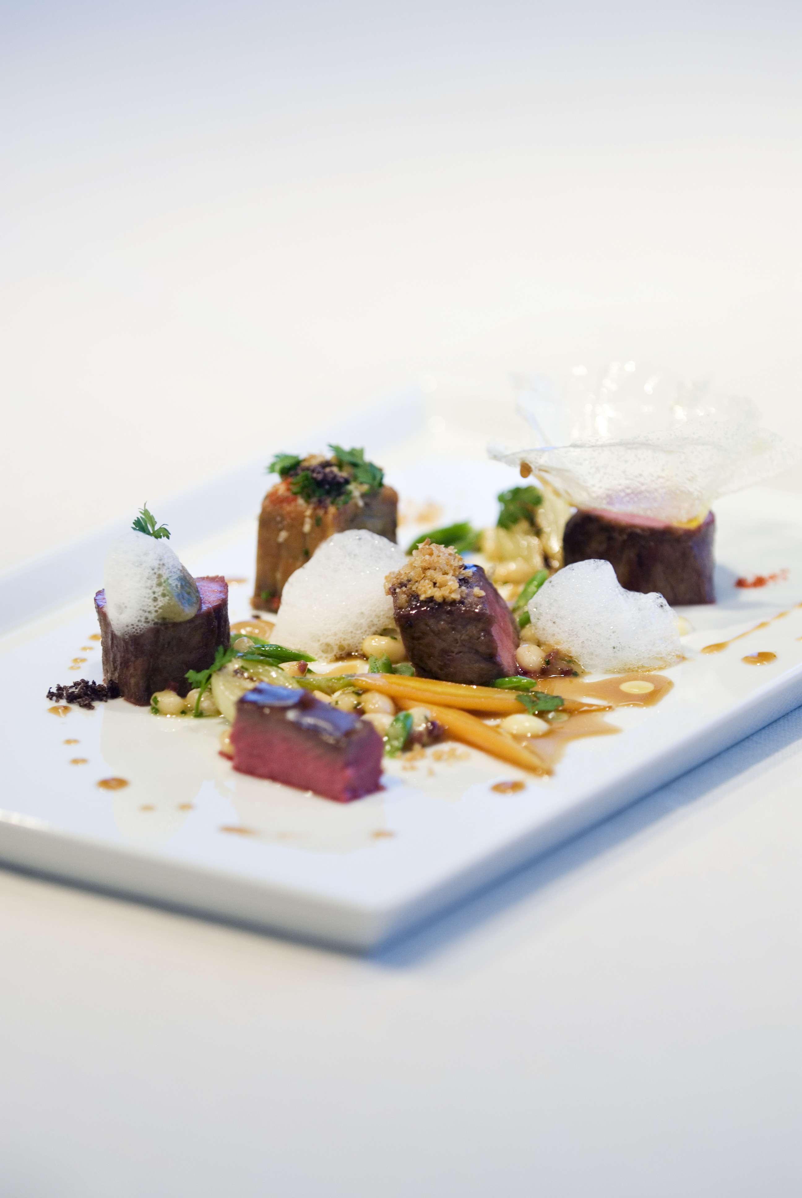 A plated dish from the restaurant Chez Dominique in Helsinki, photographed for the New Nordic Food programme