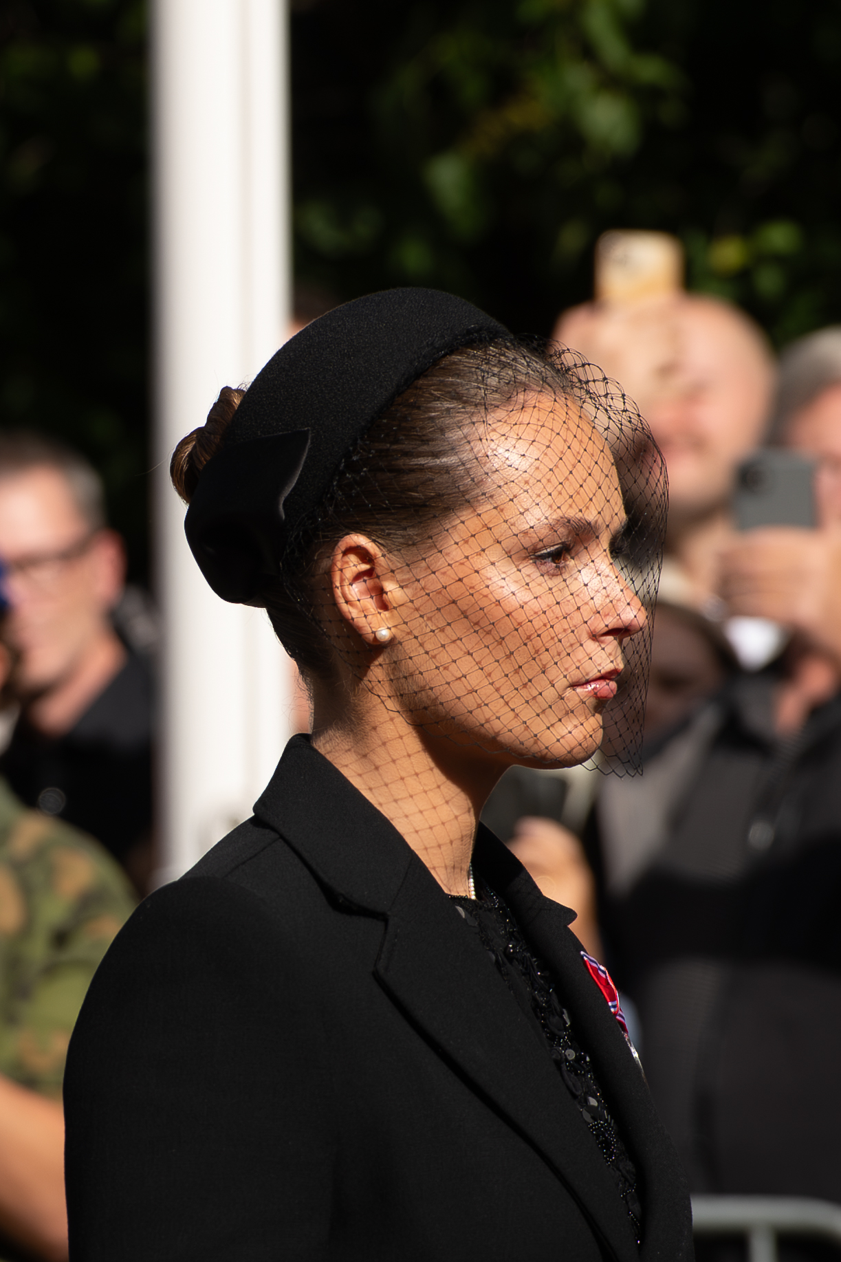 Crown Princess Ingrid Alexandra at the funeral of King Harald V