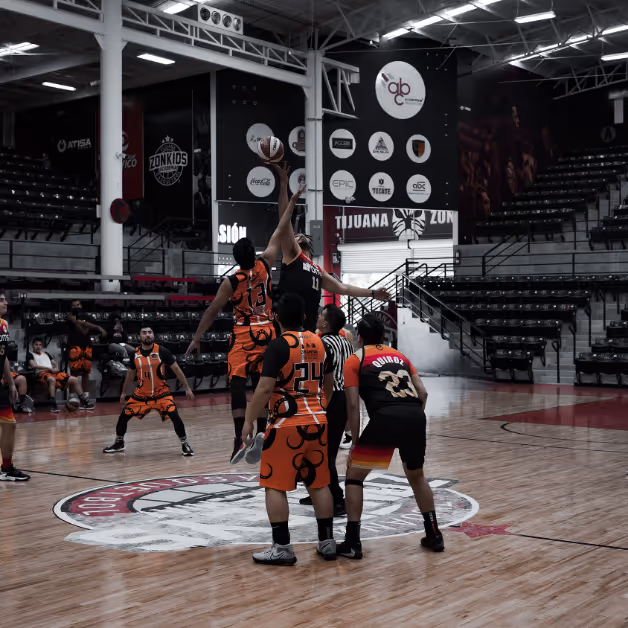 playing basketball