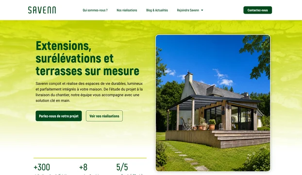 Site web Savenn réalisé par l'agence Apollo