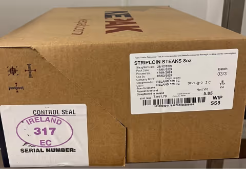 Picture of packaging using EC stamp