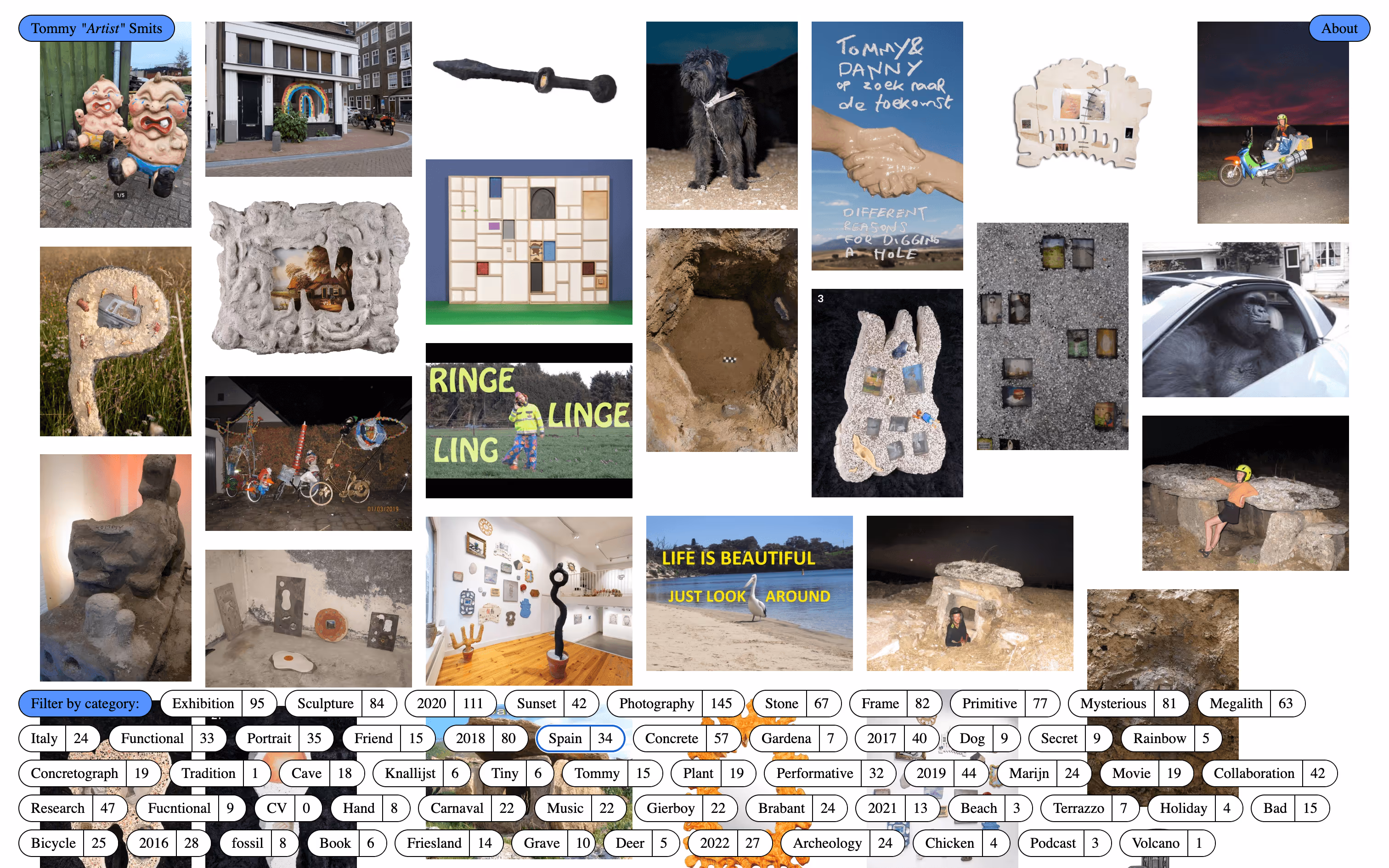 Screenshot of sample of deliberately awkward design.