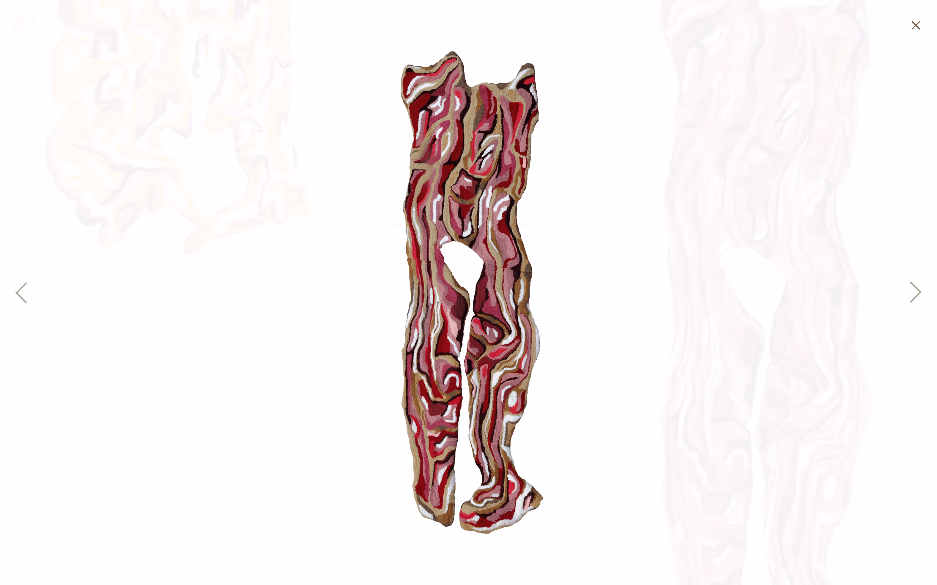 Screenshot from site of isolated view of textile from "Breakfast" series. 