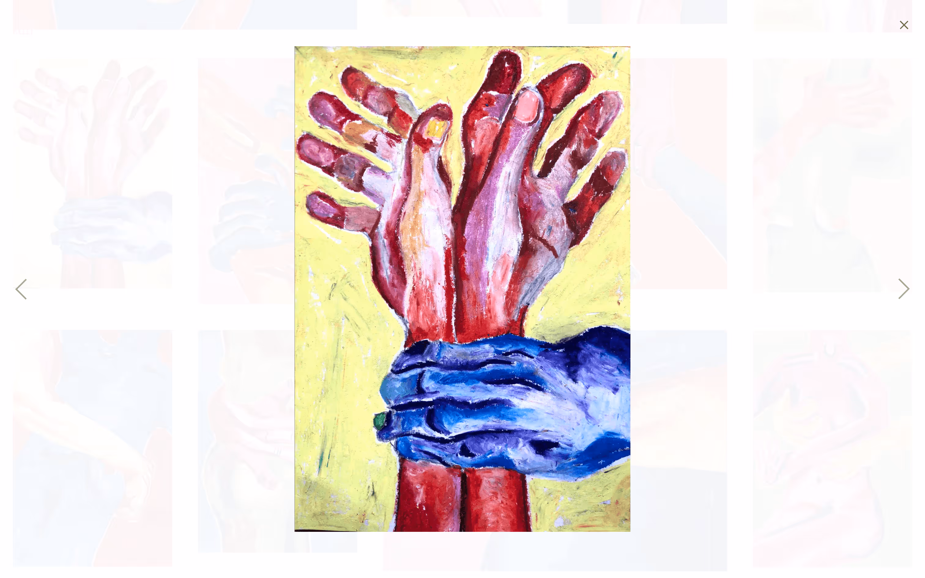 Screenshot from site of isolated view of oil drawing from "As much as I wouldn't want to" series. 