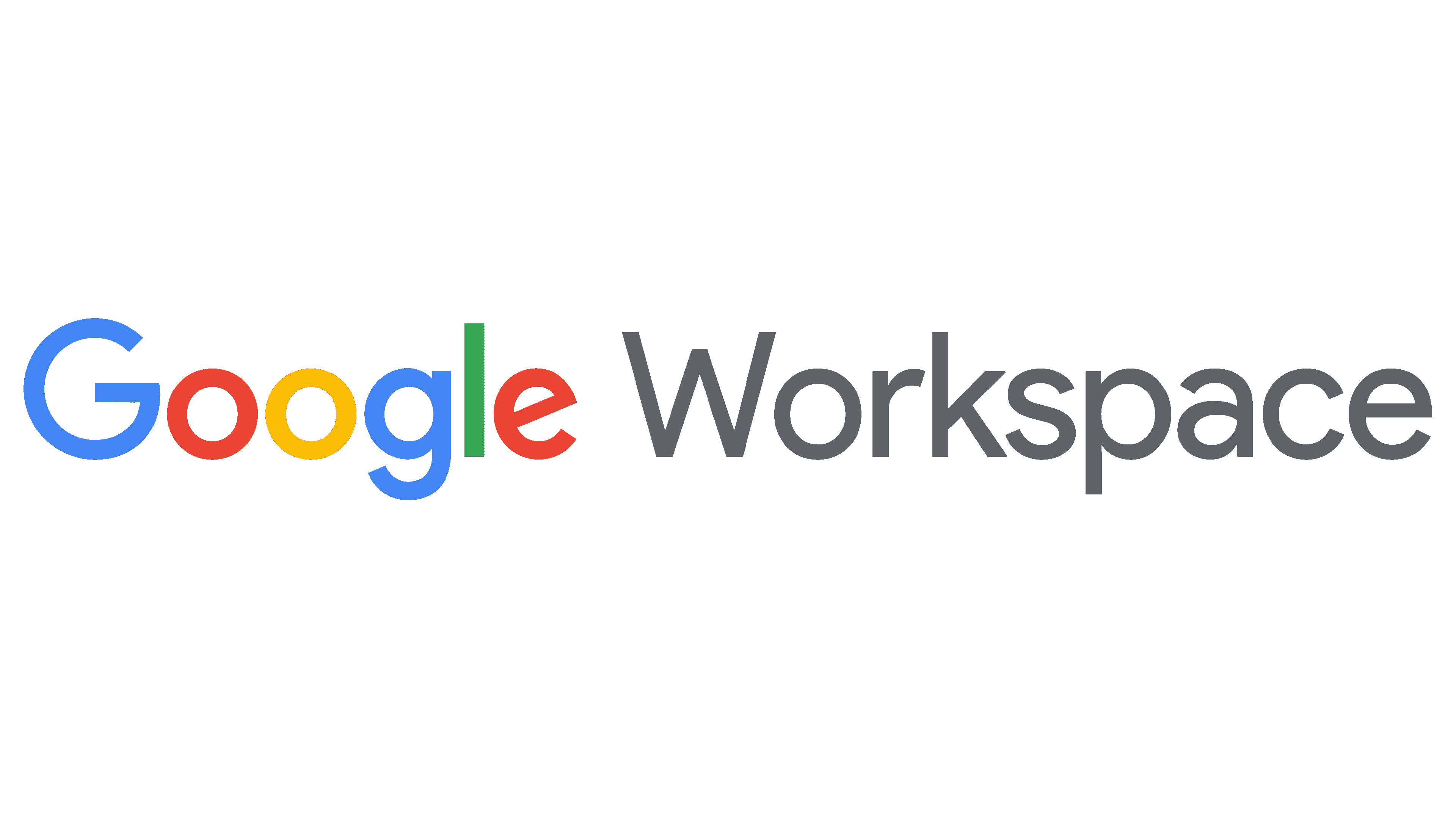 Logo von Google Workspace mit mehrfarbigem Google-Schriftzug und grauem Workspace-Text.