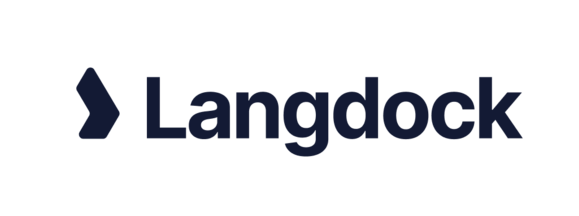 Langdock Firmierung mit Symbol links davon.