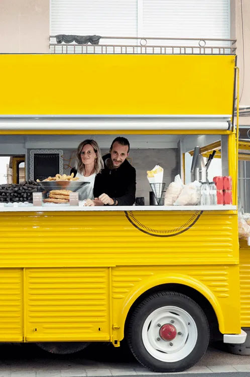 Image of a food truck business owner