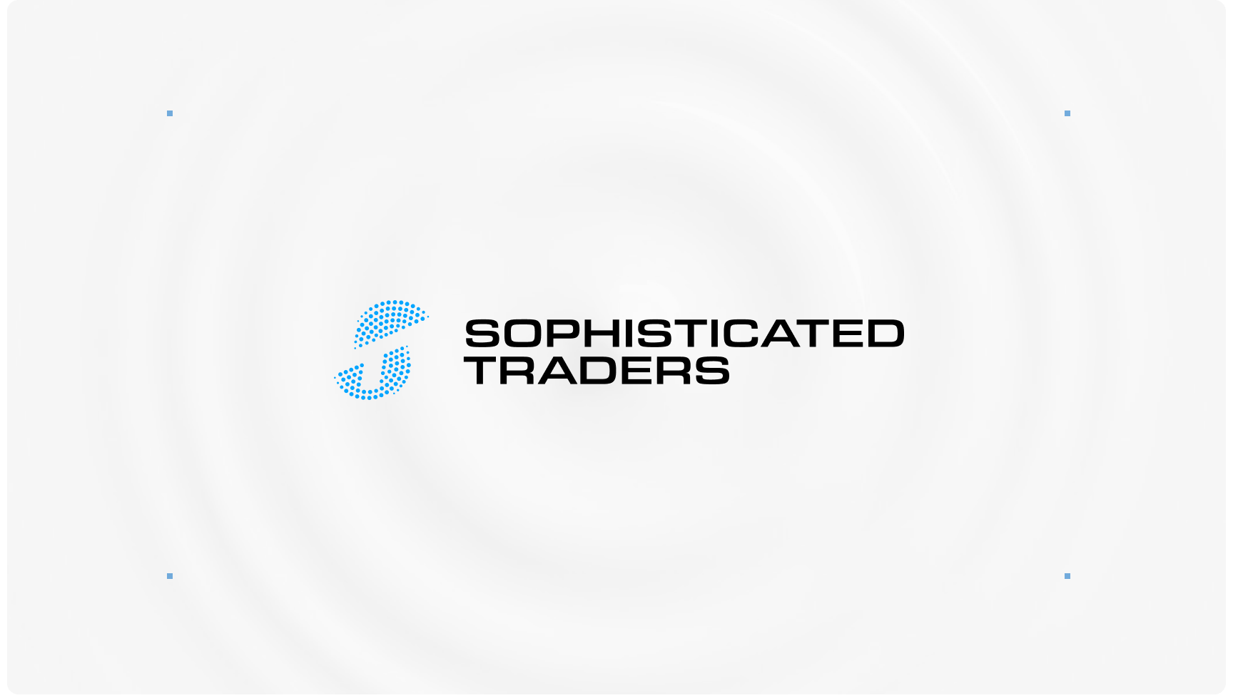 The image features a logo with a blue, curved design resembling an "S" followed by the words "SOPHISTICATED TRADERS" in bold black text on a white background.