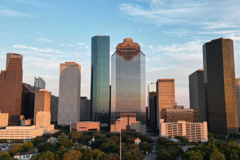 Houston, Texas downtown skyline, part of Allevio Care Anywhere's Greater Houston service area