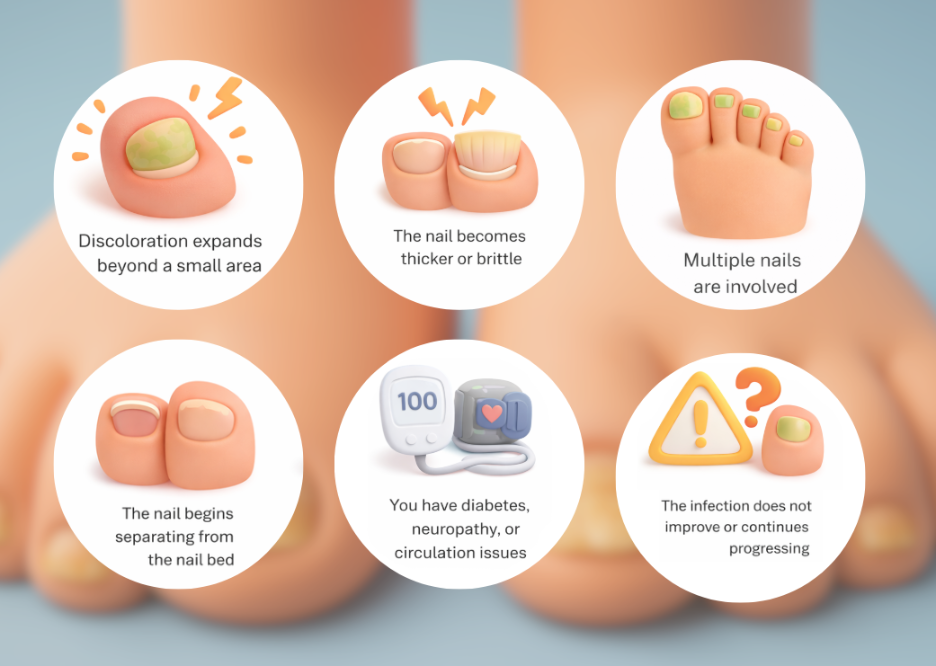 early stage toenail fungus infographic 
