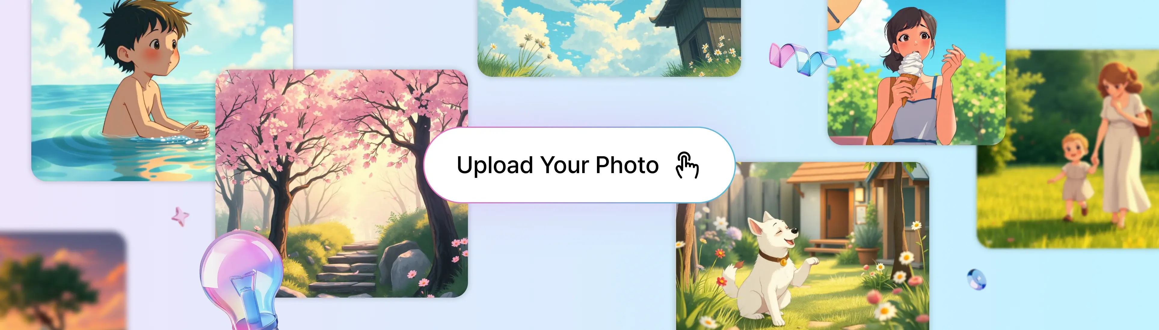 Upload screen for generating Ghibli-style AI images