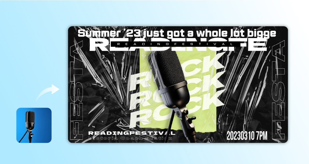 Performance promotional poster created using the AI Background Remover