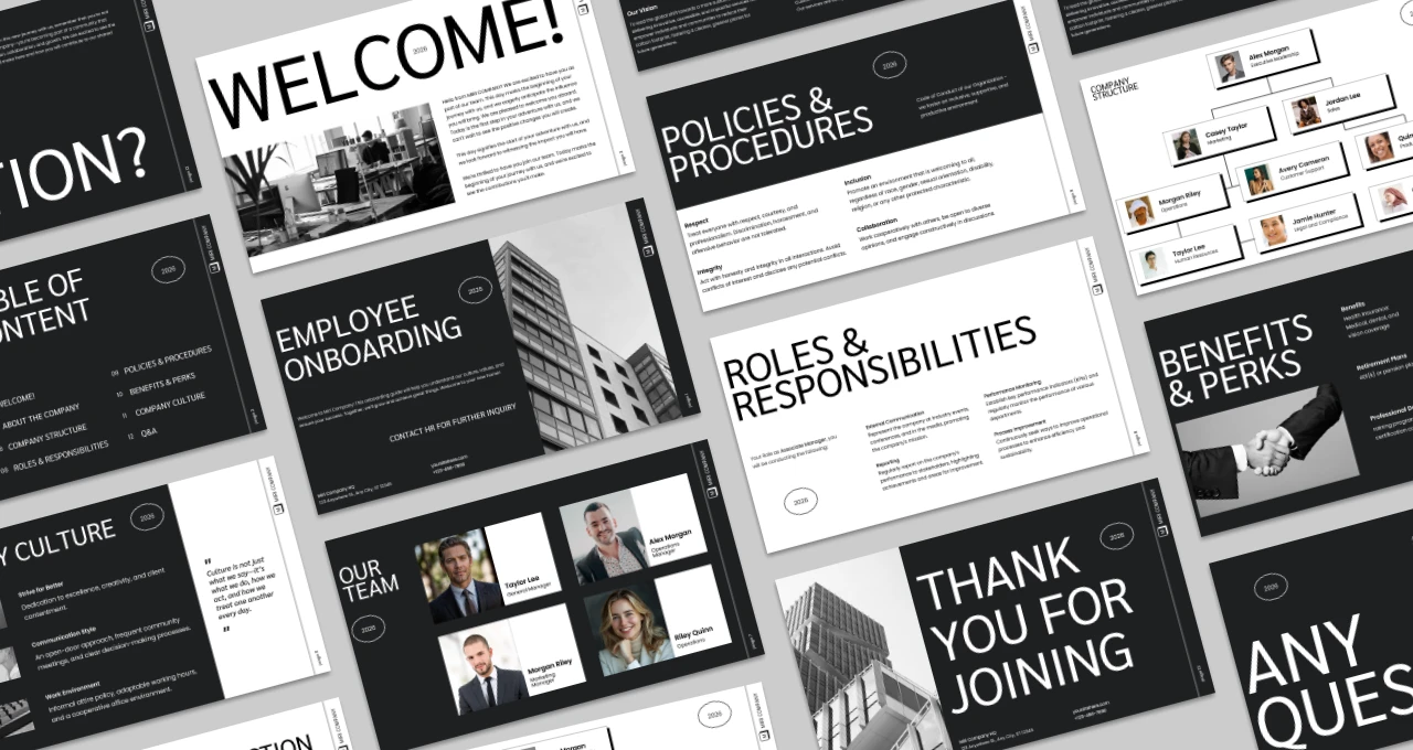 Company organization introduction presentation created using the AI Presentation feature
