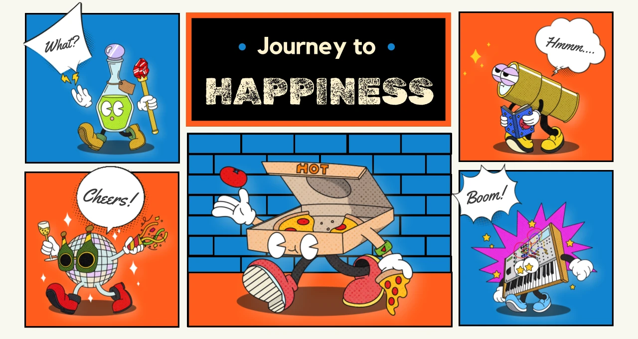 Comic created using the AI Illustration Generator feature