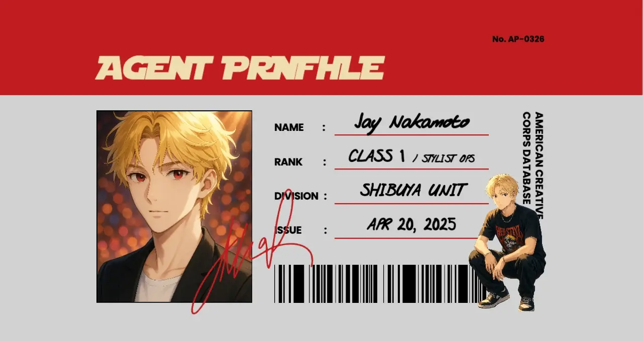 Game character profile card created using the GPT Character Generator feature