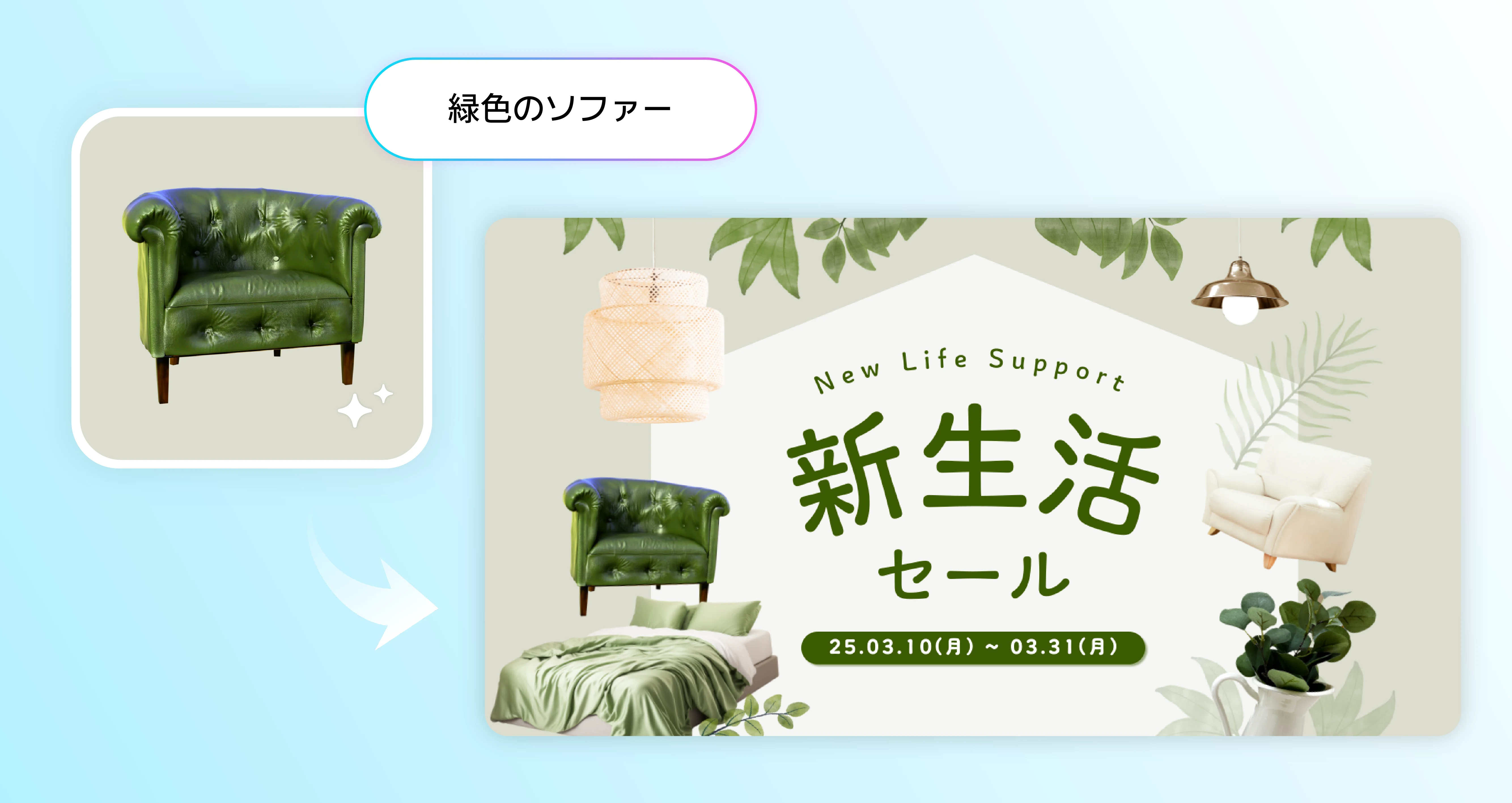 AI画像生成機能を活用して作成したプロモーション用バナー広告