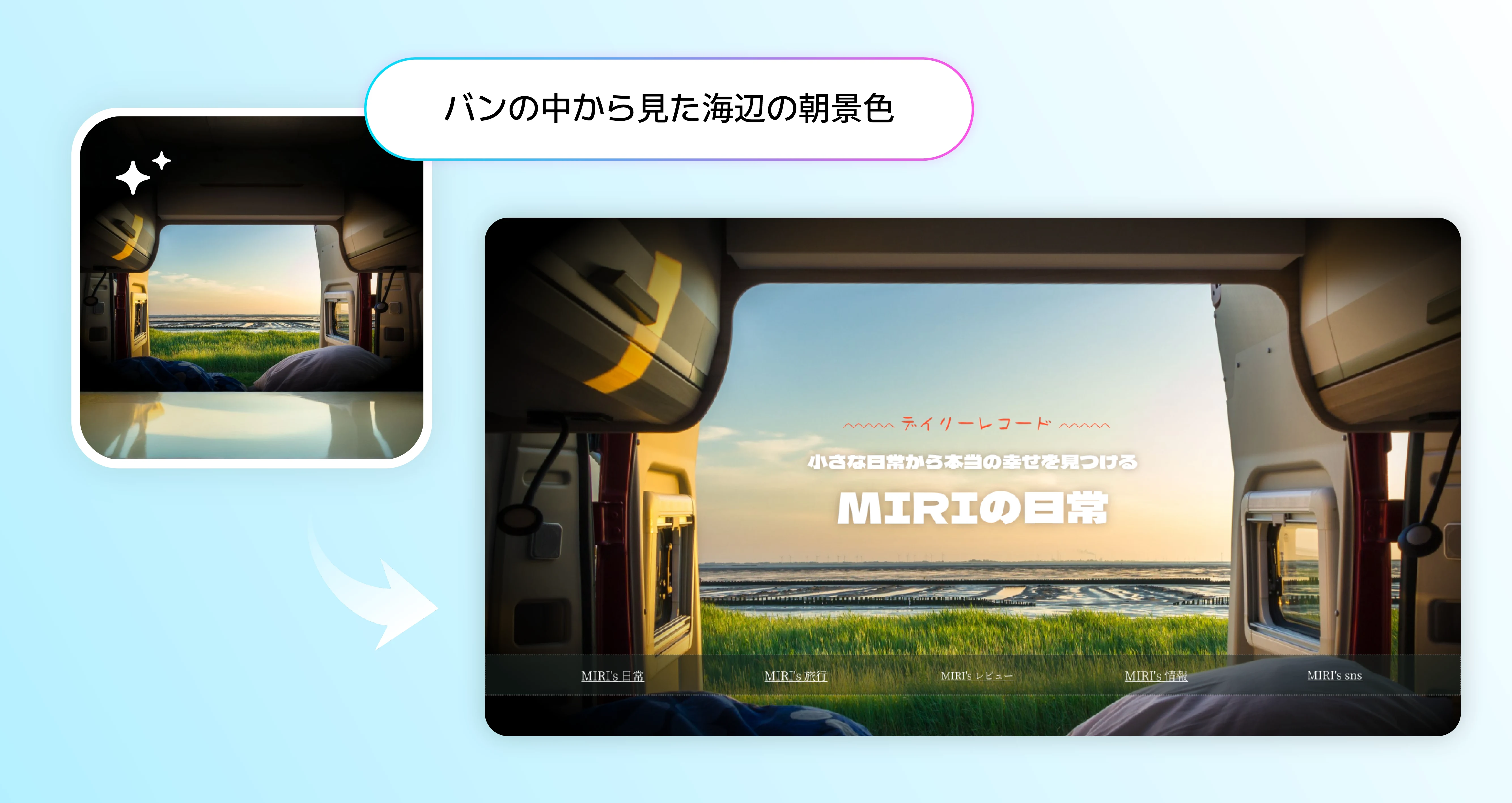 AI画像生成機能を活用して作成した詳細ページ 