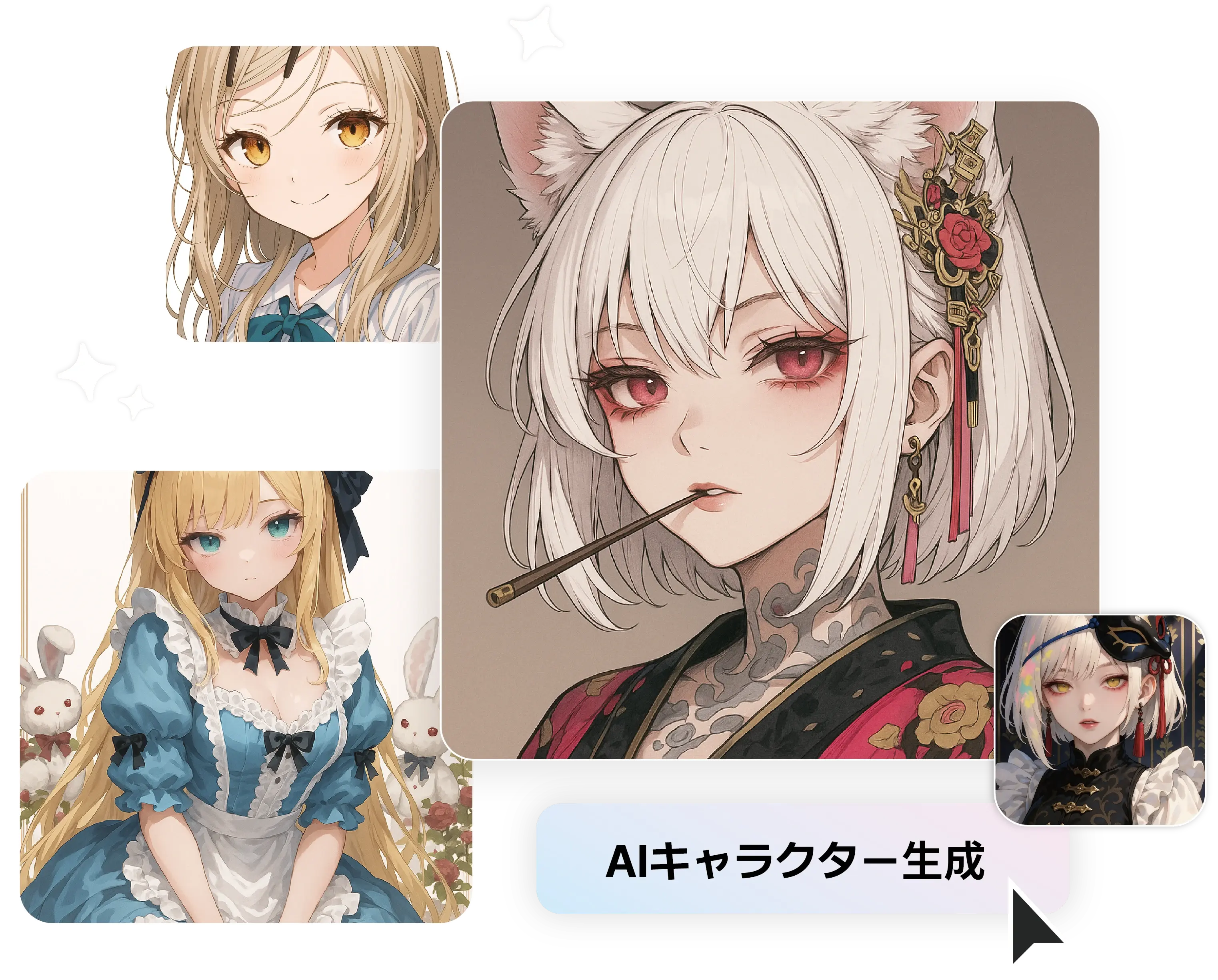 AIキャラクターメーカーで生成した画像のサンプル集