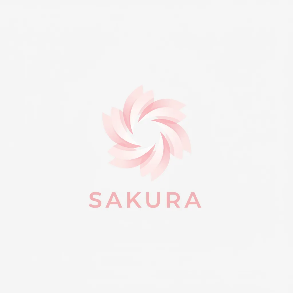 ロゴメーカーで生成した桜のロゴ
