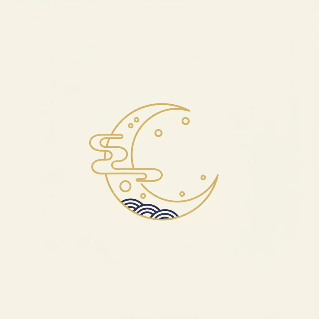 ロゴメーカーで生成した月のロゴ