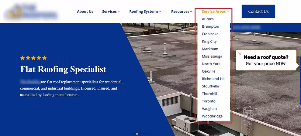 Multiple service areas
