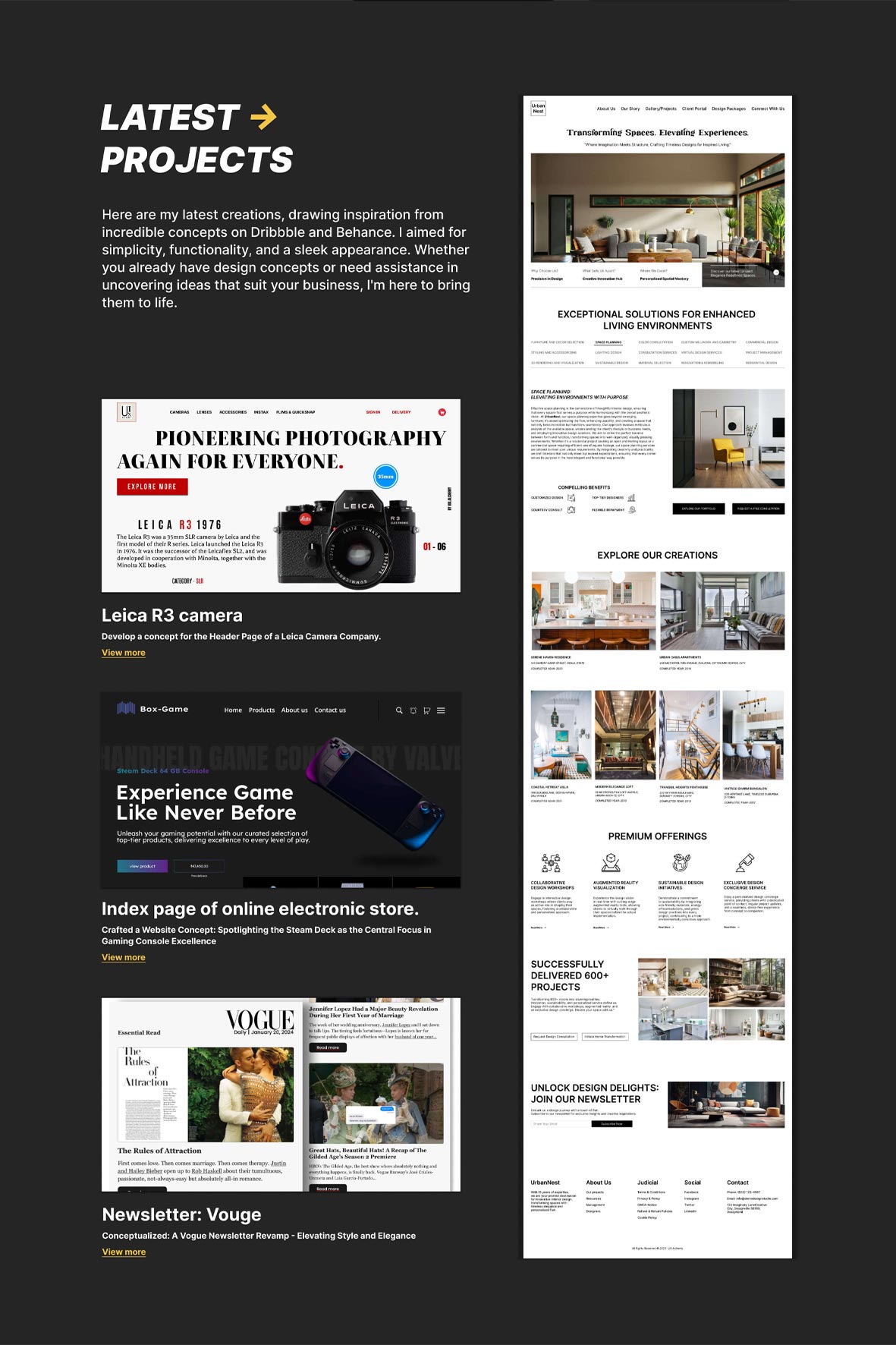 Minimal Yet Impactful – My Old Portfolio