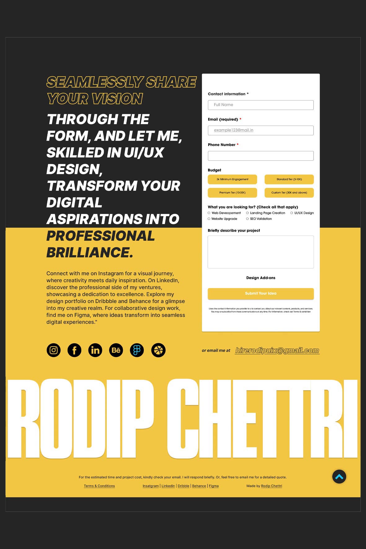 Minimal Yet Impactful – My Old Portfolio