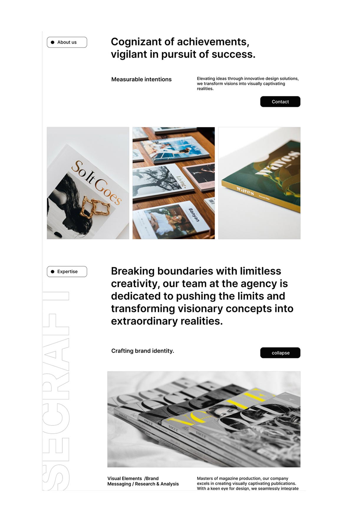 Modern UI Design for a Magazine Publishing Agency Website
