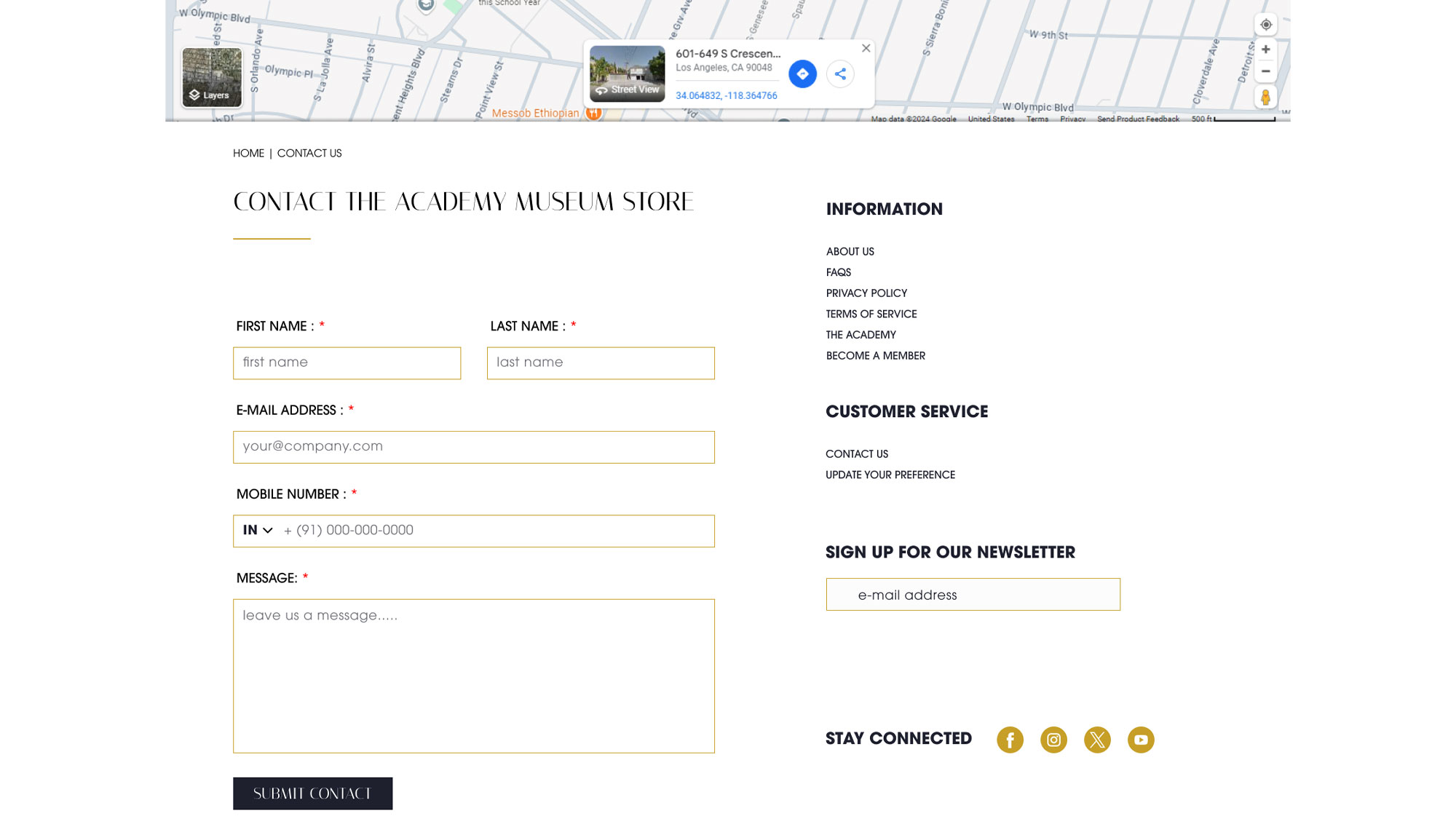 Elegant Website UI Design for Student Academy Awards