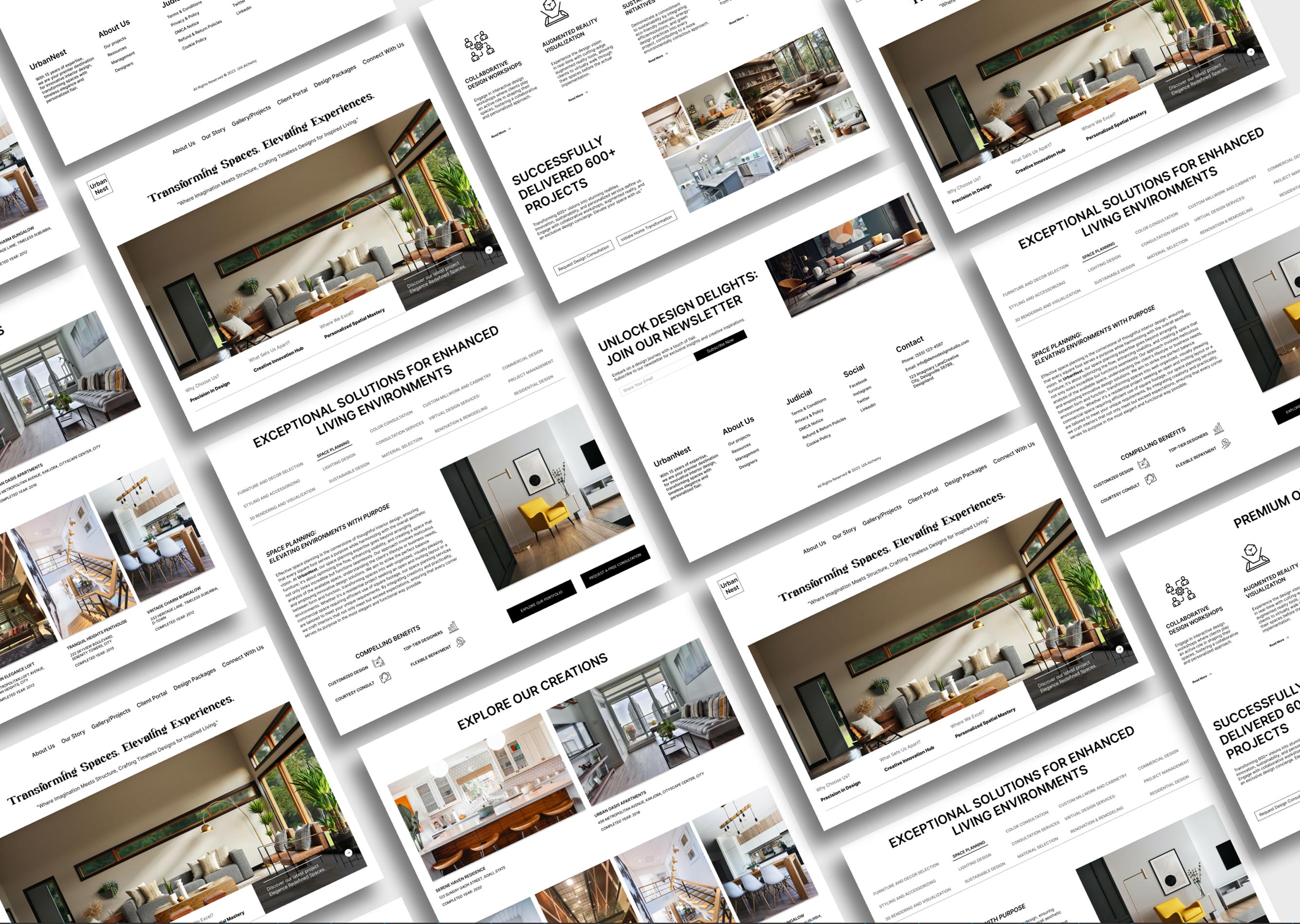 Concept UI for Interior Design Agency - UrbanNest