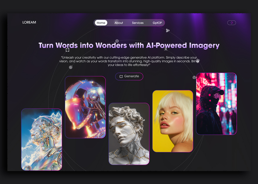 AI-Powered Text-to-Image Website: From Prompts to Visuals