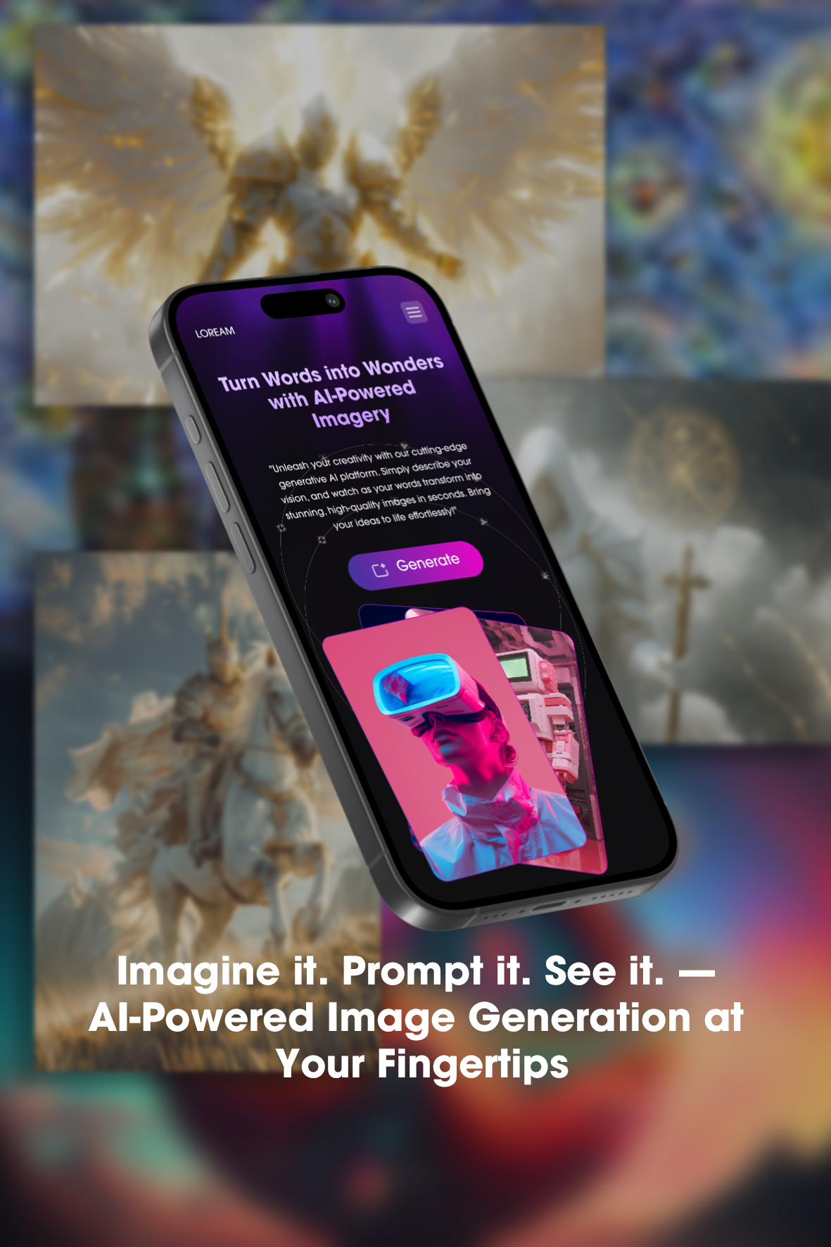 AI-Powered Text-to-Image Website: From Prompts to Visuals