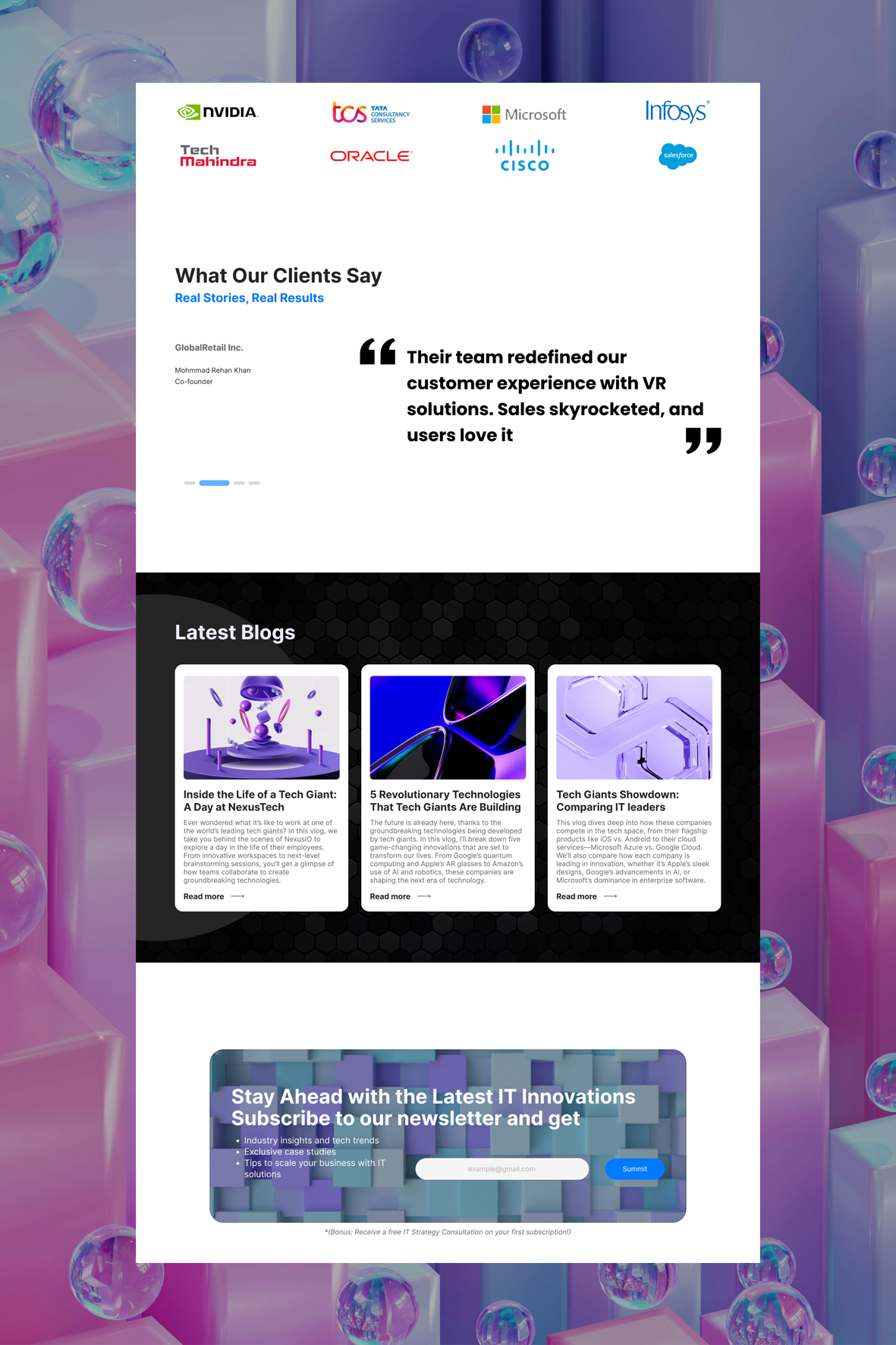 Redesigning an IT Company Website to Elevate UI/UX Standards