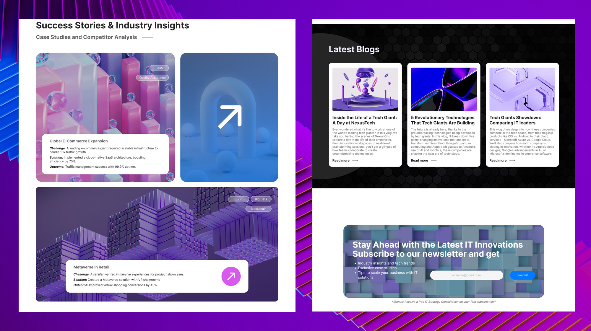 Redesigning an IT Company Website to Elevate UI/UX Standards