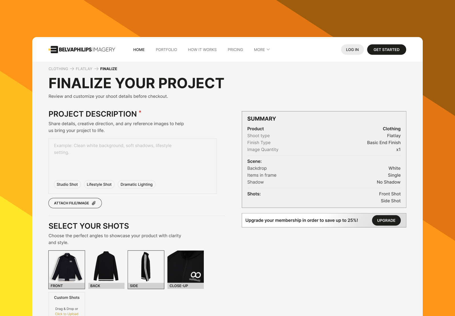 Product brief page