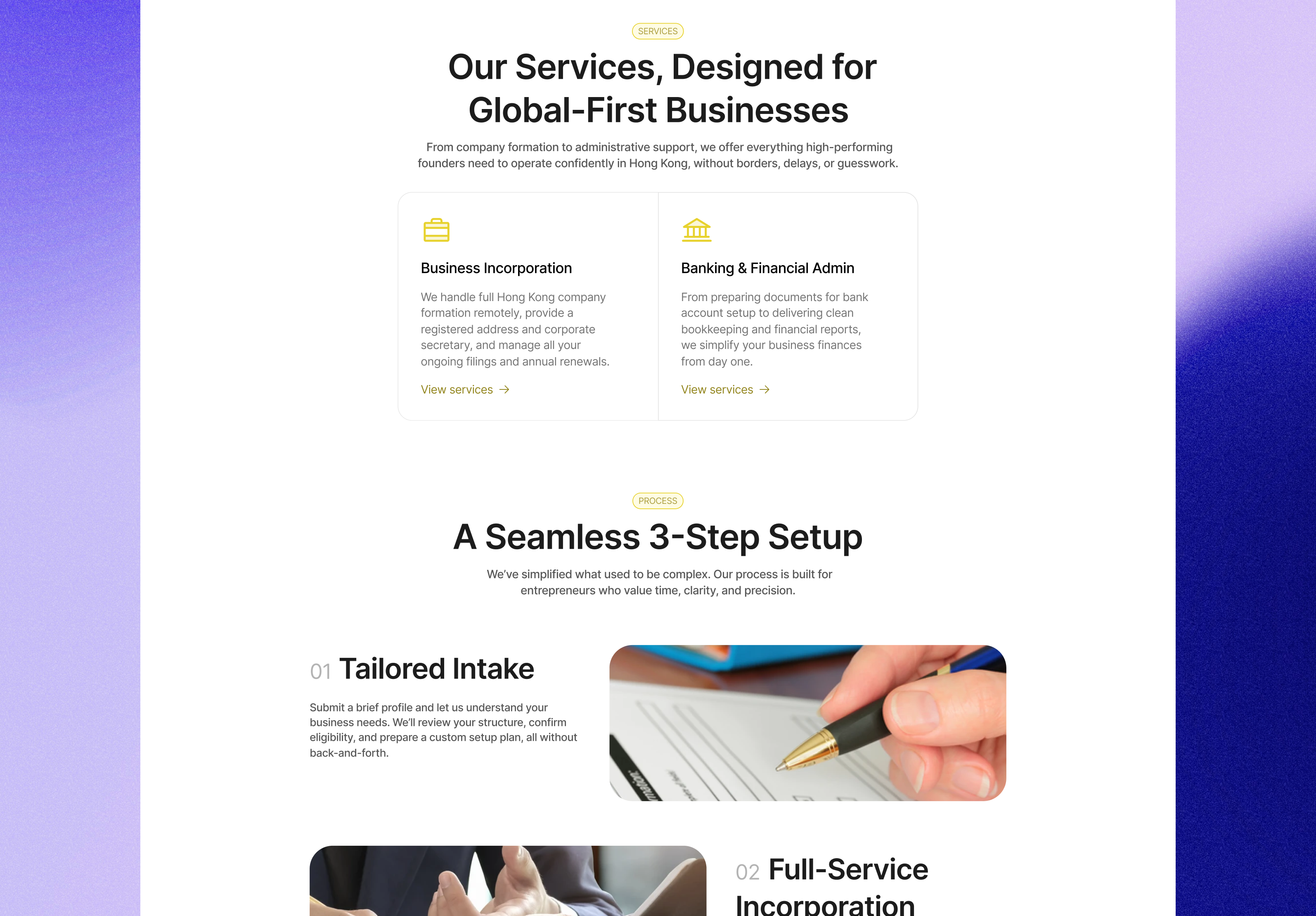 Product brief page