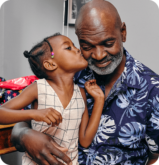 Father and daughter talking about money matters