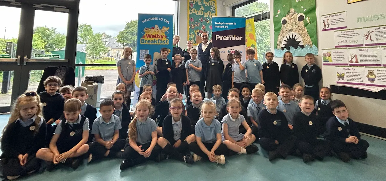 High Blantyre Primary School pupils at a Welby Breakfast event