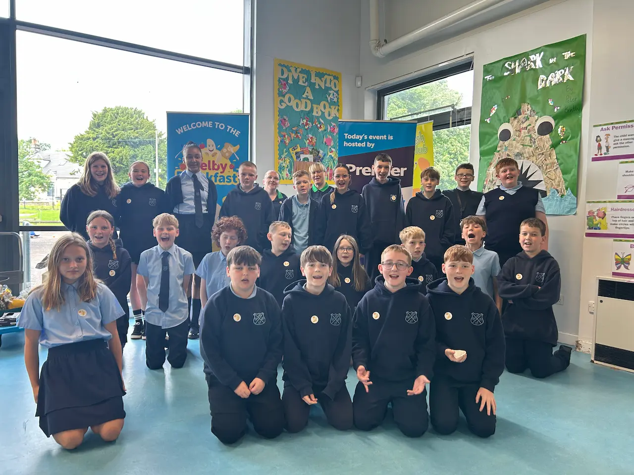 High Blantyre Primary School class group at Welby Breakfast
