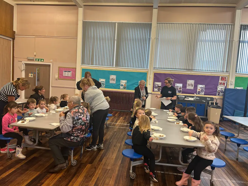 Logan Primary School pupils at a Welby Breakfast event