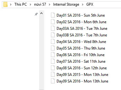 GPX Folder Content