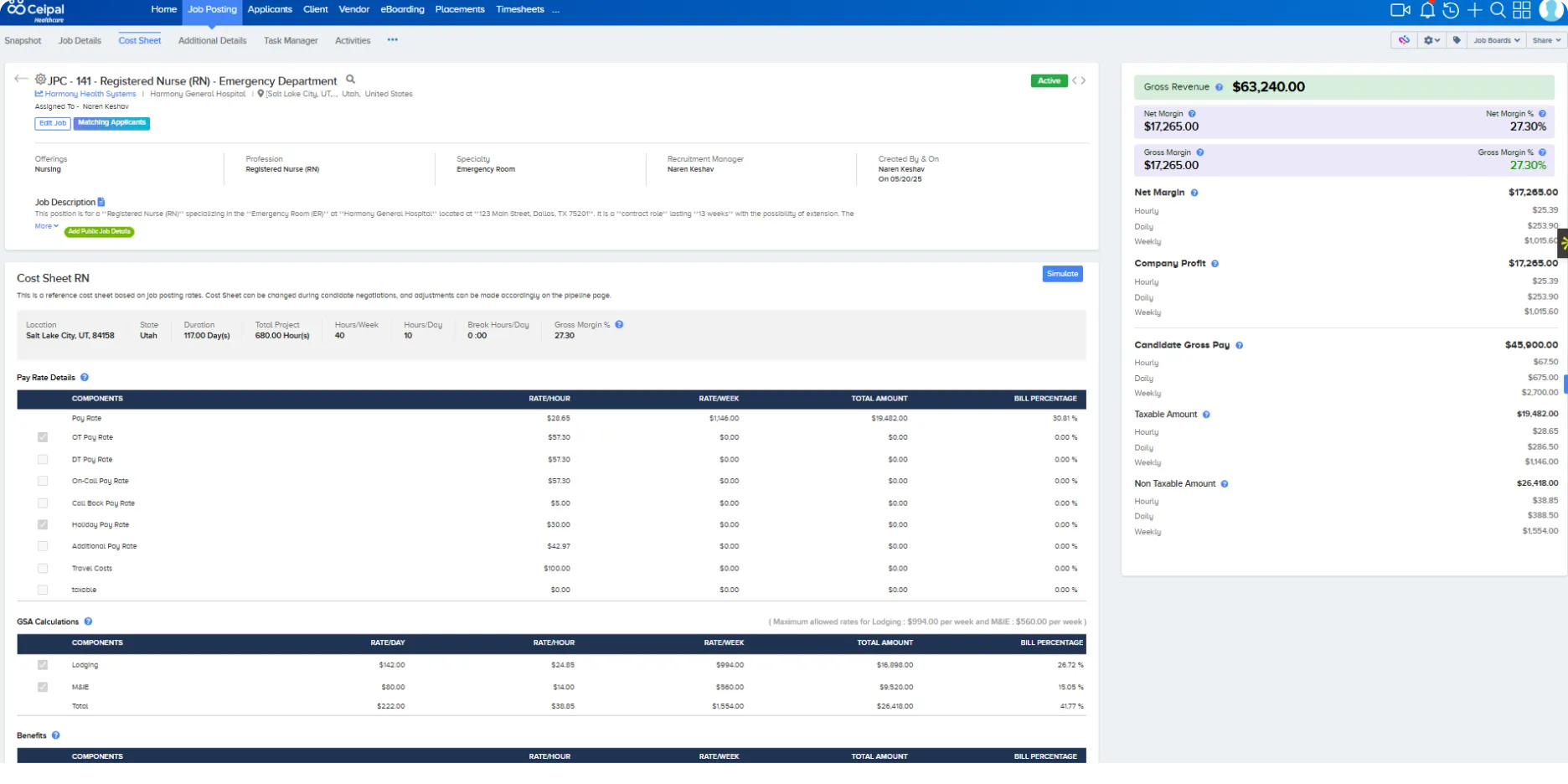 Pay Package Creation and Margin Tracking