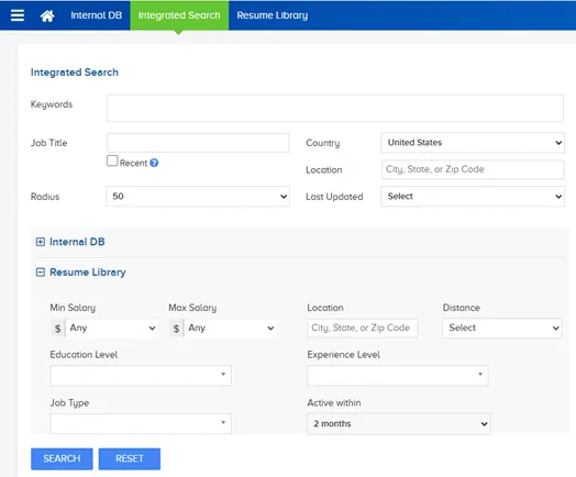 Resume-Library Search in Ceipal
