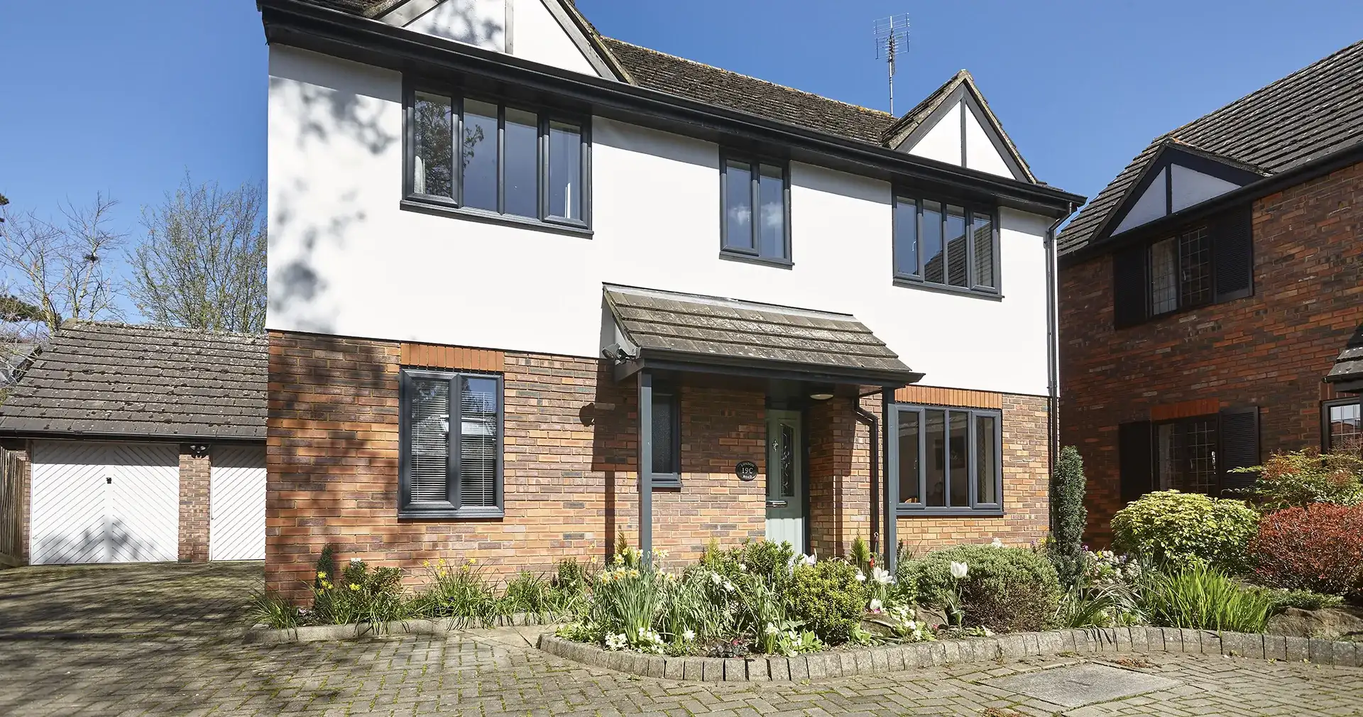 Exterior photograph of a house with uPVC windows