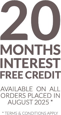 Banner graphic advertising 20 months interest free credit