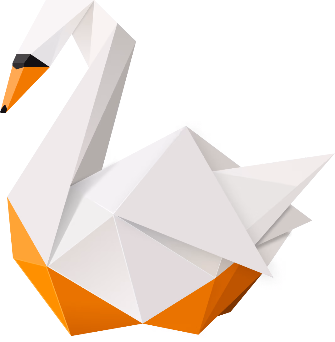 Josys origami swan illustration representing unified identity governance