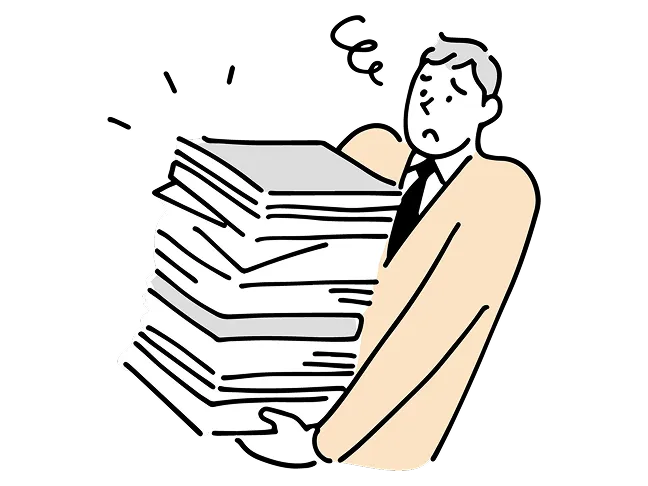 業務過多な男性のイラスト