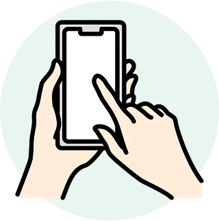 スマートフォンを操作するイラスト
